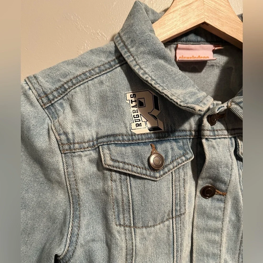 Mini Rugrats Don't Be A Baby Denim Jacket - Light Blue Wash